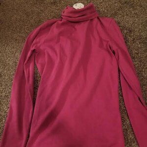 Womens St. John's Bay Fuchsia Turtleneck Shirt Size S